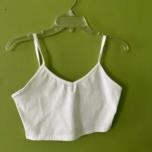 Women’s White Cropped Tank Top